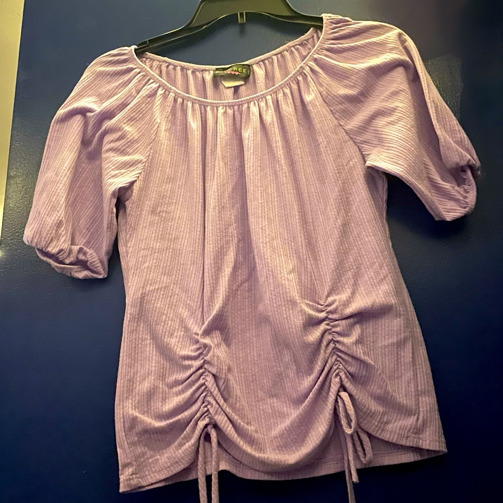 Purple 3/4 length sleeved shirt